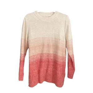 Fat Face Women's Pink Blush Ombre Stripe Sweater Size 10